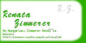 renata zimmerer business card